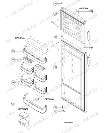 Взрыв-схема холодильника Electrolux ERD32400W - Схема узла Section 3